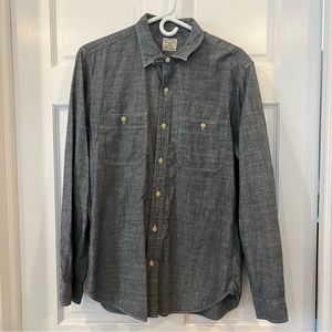 J. Crew Factory Long-Sleeve Chambray Button-Down Shirt